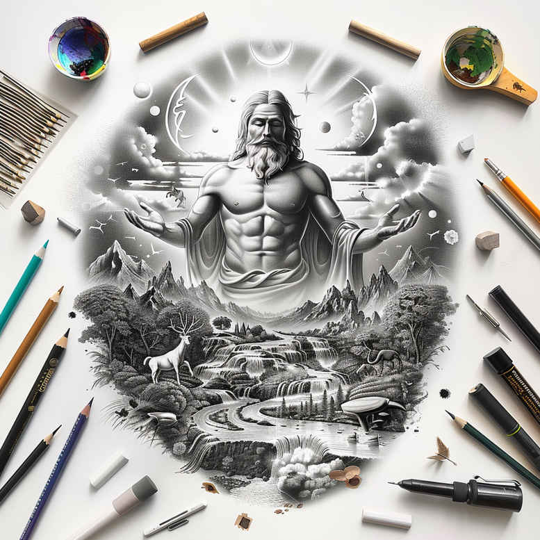 god – tattoo design ideas free ai generated – living-skin – for-lower-arm – Gallery: god-inkby-ai