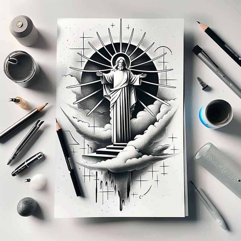 god – tattoo design ideas free ai generated – photorealistic-drawing – for-fingers – Gallery: god-inkby-ai
