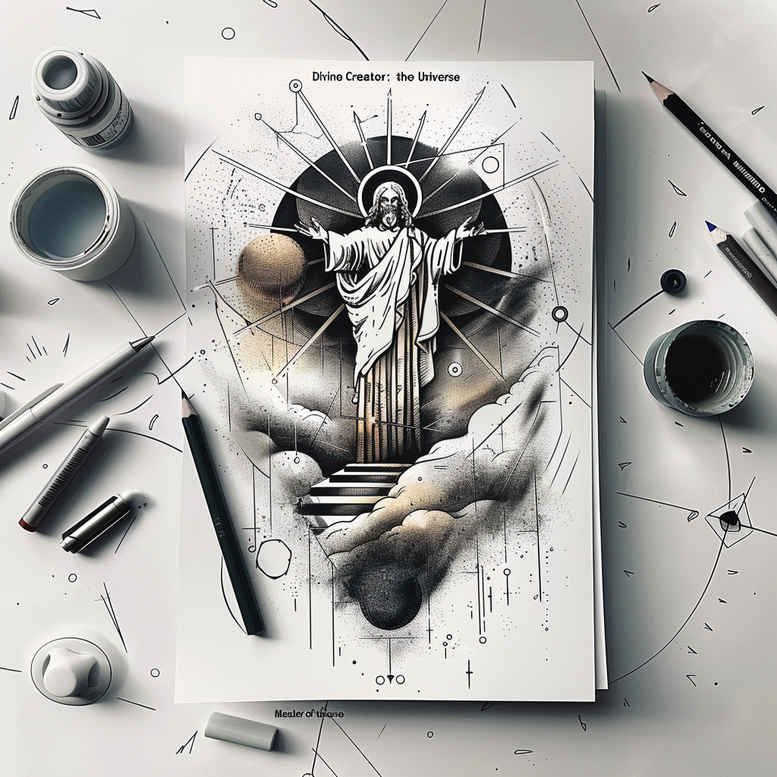 god-of-truth – tattoo design ideas free ai generated – natural-tones – for-full-back – Gallery: god-inkby-ai