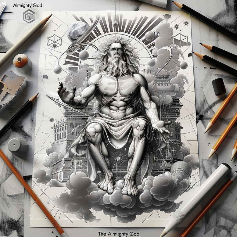 god-of-universe – tattoo design ideas free ai generated – realistic-shadowing – for-upper-back – Gallery: god-inkby-ai