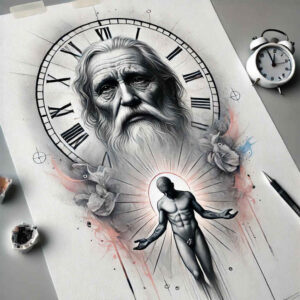 god-of-universe – tattoo design ideas free ai generated – sharp-focus – for-sternum – Gallery: god-inkby-ai