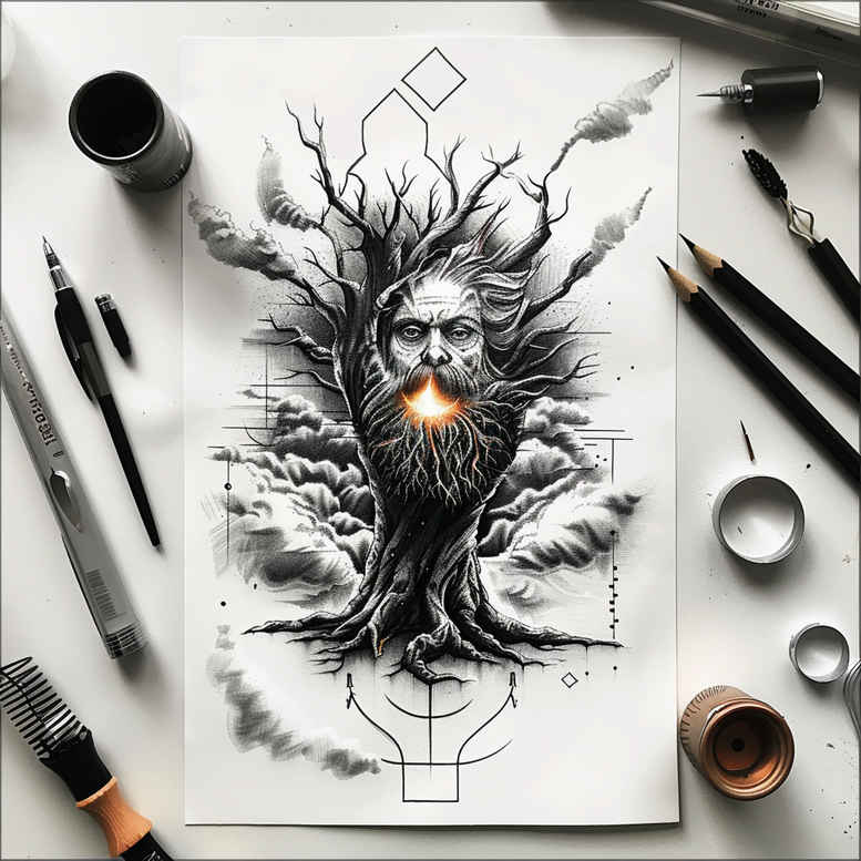 gods-love – tattoo design ideas free ai generated – natural-contours – for-inner-arm – Gallery: god-inkby-ai