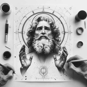 gods-love – tattoo design ideas free ai generated – refined-lines – for-shoulder-blade – Gallery: god-inkby-ai