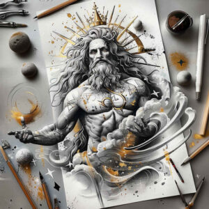 higher-power – tattoo design ideas free ai generated – realistic-gleam – for-nape – Gallery: god-inkby-ai