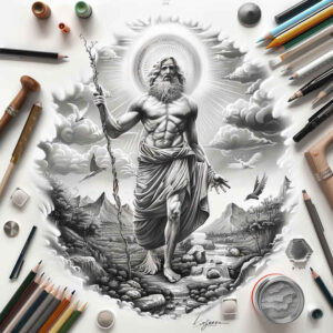 holy-spirit – tattoo design ideas free ai generated – realism-depth-of-field – for-upper-chest – Gallery: god-inkby-ai