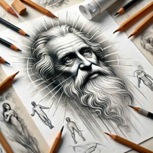 merciful-god – tattoo design ideas free ai generated – surrealism-phantom-shadows – for-knee – Gallery: god-inkby-ai