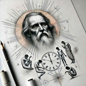 mystical-god – tattoo design ideas free ai generated – contrast-ink – for-calf – Gallery: god-inkby-ai