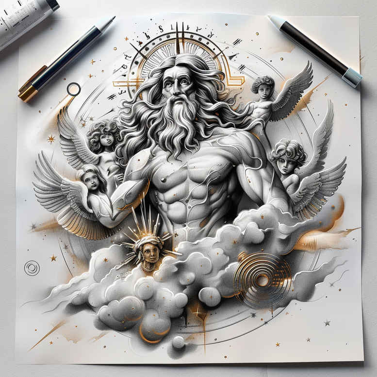 mystical-god – tattoo design ideas free ai generated – high-fidelity – for-arm – Gallery: god-inkby-ai