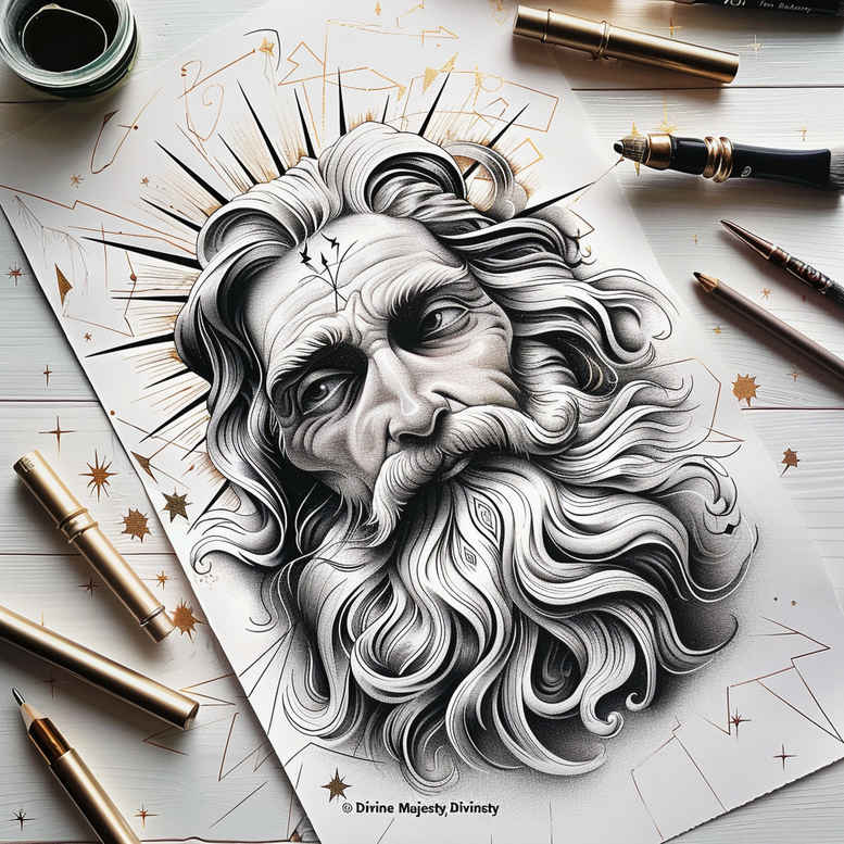 prayer-god – tattoo design ideas free ai generated – highlighted-contrast – for-hand – Gallery: god-inkby-ai