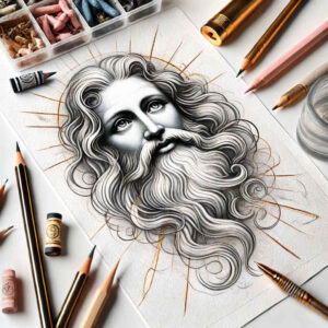 prayer-god – tattoo design ideas free ai generated – reflection-effect – for-lower-arm – Gallery: god-inkby-ai