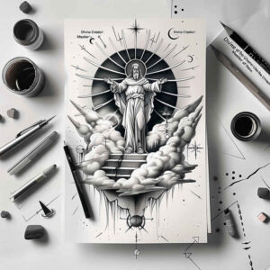 prayer-god – tattoo design ideas free ai generated – visual-accuracy – for-behind-ear – Gallery: god-inkby-ai