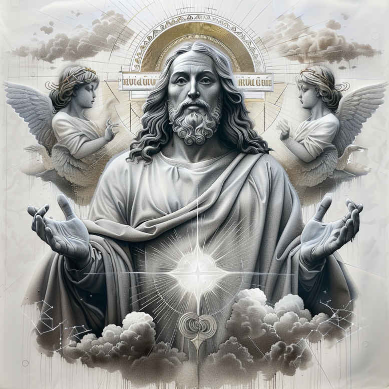 protector-god – tattoo design ideas free ai generated – high-resolution-tattoo – for-calf – Gallery: god-inkby-ai