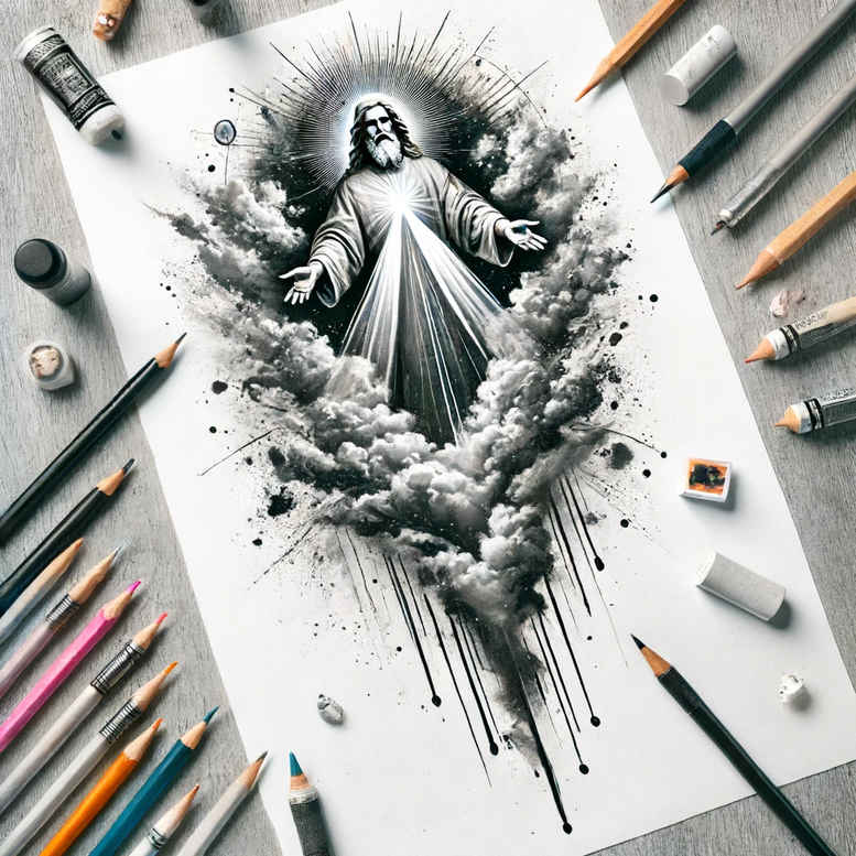 revelation – tattoo design ideas free ai generated – ink-layering – for-upper-thigh – Gallery: god-inkby-ai