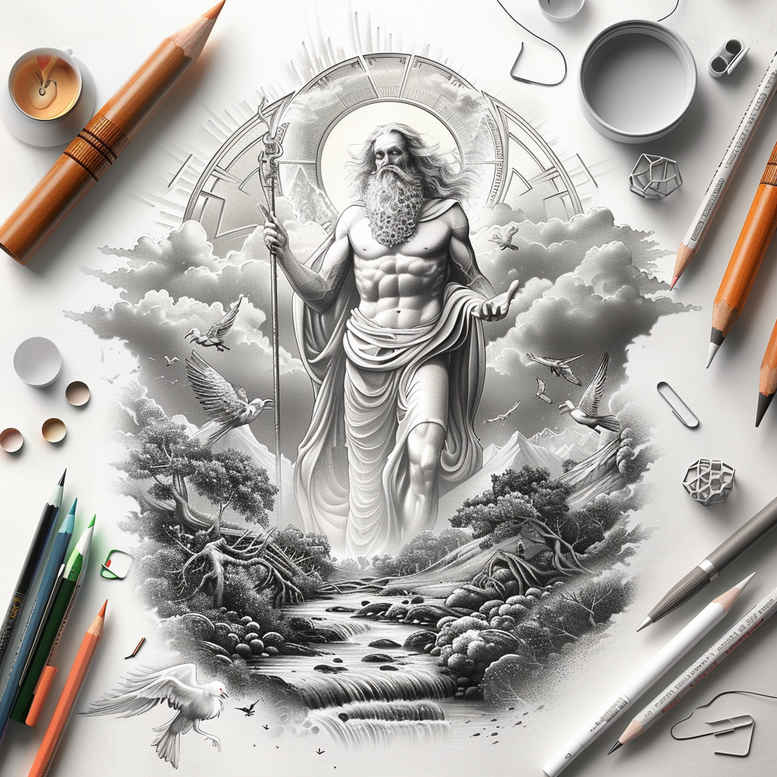 revelation – tattoo design ideas free ai generated – sharp-focus – for-chest – Gallery: god-inkby-ai