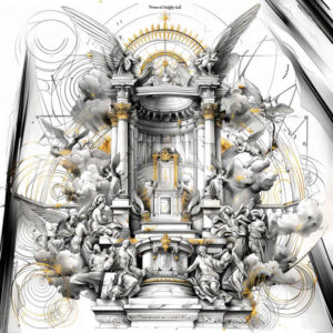 sacred-presence – tattoo design ideas free ai generated – clean-whites – for-elbow – Gallery: god-inkby-ai