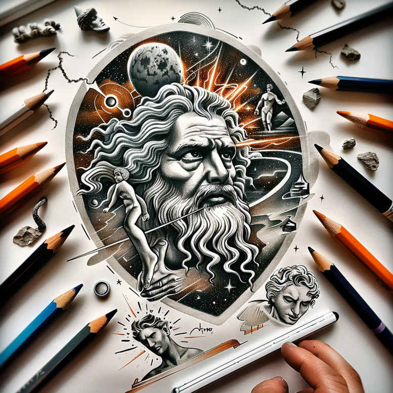 spiritual-power – tattoo design ideas free ai generated – realism-photo-realistic – for-back – Gallery: god-inkby-ai