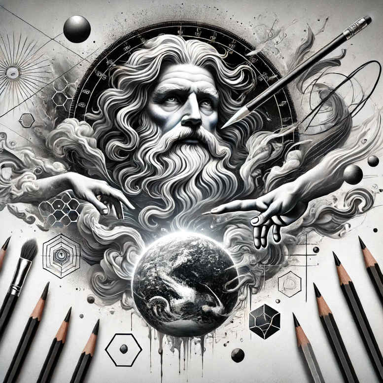 spiritual-presence – tattoo design ideas free ai generated – depth-shading – for-temple – Gallery: god-inkby-ai