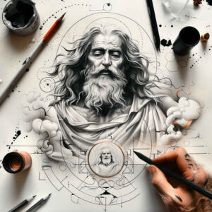 god tattoo design ideas Surrealism blurred edges all-seeing shows perseverance