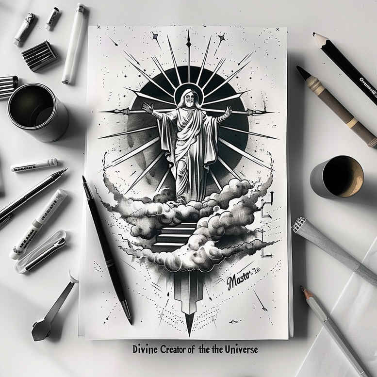 god tattoo design ideas Realism true skin all-seeing stands for determination
