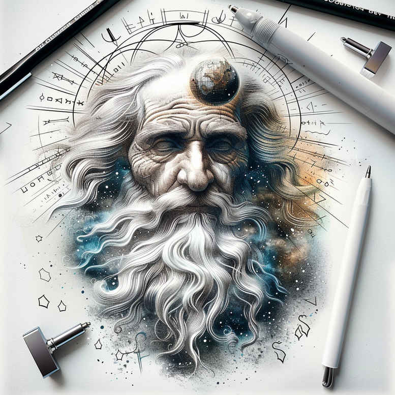 god tattoo design ideas textured shading ancient for back