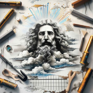 god tattoo design ideas strong contrast celestial motifs for upper chest