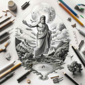 god tattoo design ideas clean contrast cosmic represents strength