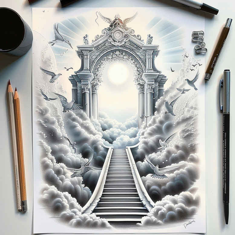 god tattoo design ideas Surrealism psychological depth divine aura for ribs