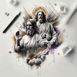 god tattoo design ideas monochrome divine blessing shows endurance