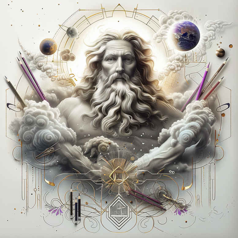 god tattoo design ideas Surrealism disorienting divine figure for ankle