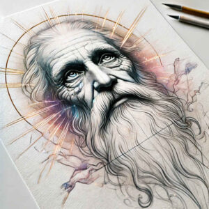 god tattoo design ideas ambiguous space divine figure for biceps