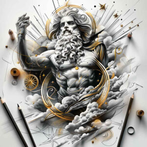 god tattoo design ideas textured divine figure for neck