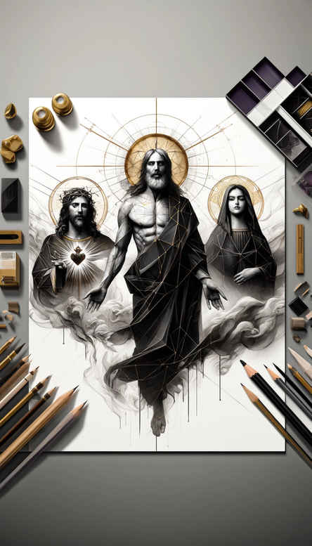 god tattoo design ideas Surrealism illusionary divine figure shows determination