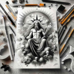 god tattoo design ideas refined lines divine power for full back