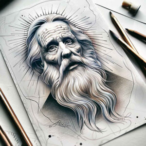 god tattoo design ideas Surrealism dreamscape divine power for palm