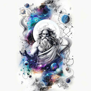 god tattoo design ideas rich shading divine presence for side