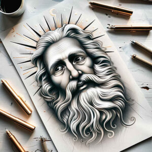 god tattoo design ideas bokeh divine strength for spine