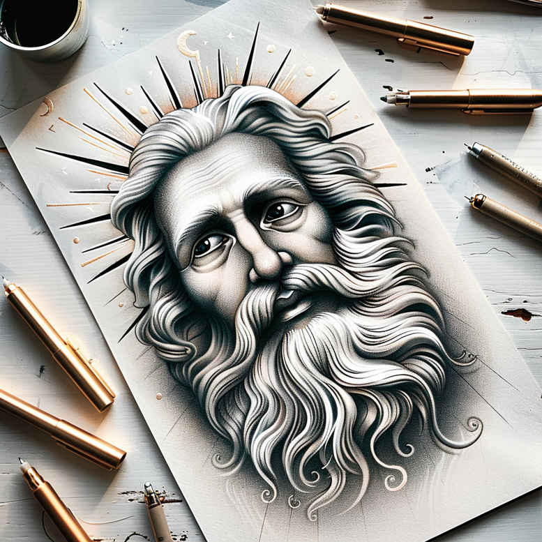 god tattoo design ideas bokeh divine strength for spine