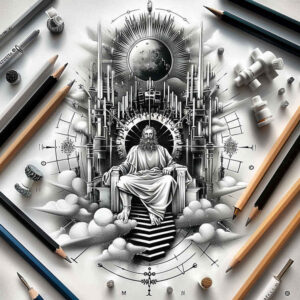 god tattoo design ideas Surrealism juxtaposition divine strength represents perseverance
