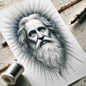 god tattoo design ideas Realism realistic color eternal for lower thigh