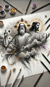god tattoo design ideas smooth ethereal for knee