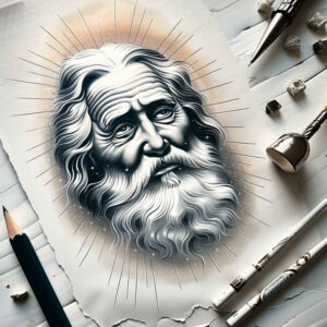 god tattoo design ideas Surrealism shimmering forms ethereal resilience and power
