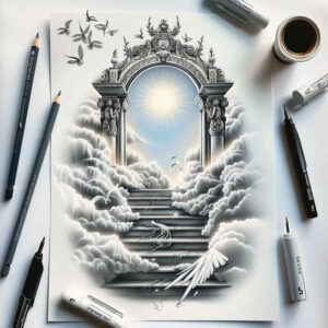 god tattoo design ideas naturalistic grace for back of neck
