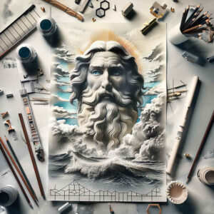 god tattoo design ideas Surrealism fantasy-inspired guardian for lower chest