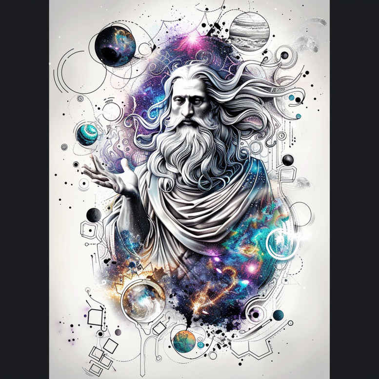 god tattoo design ideas expressive color omnipotent for upper thigh