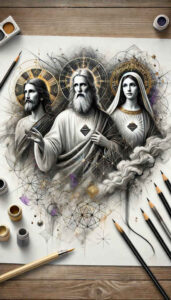 god tattoo design ideas Realism photographic quality powerful for back of neck