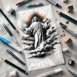 god tattoo design ideas minimalist powerful for upper chest