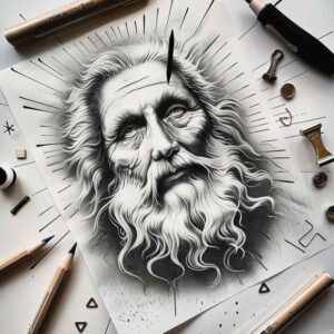 god tattoo design ideas glossy powerful for upper chest