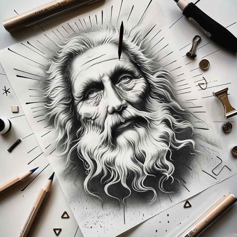 god tattoo design ideas glossy powerful for upper chest
