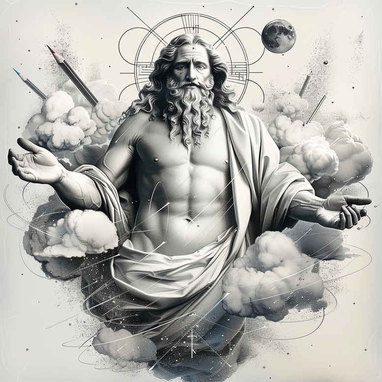 god tattoo design ideas spectral hues protector for forearm