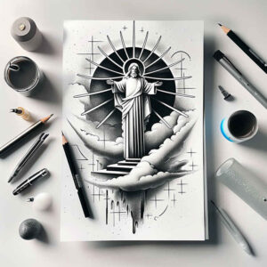 god tattoo design ideas Realism high definition radiant for arm